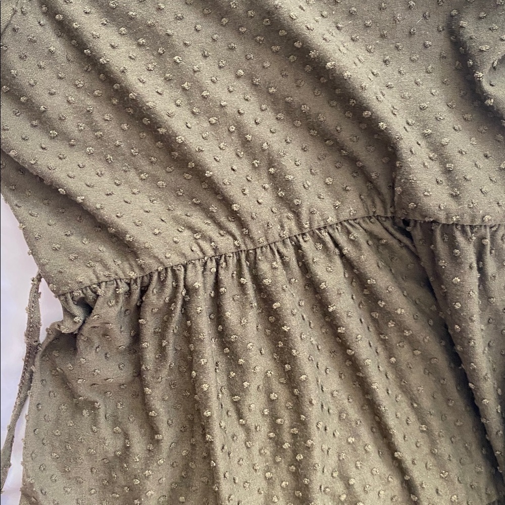 Love Squared Olive Green Casual Kids Dress - Picture 3 of 4